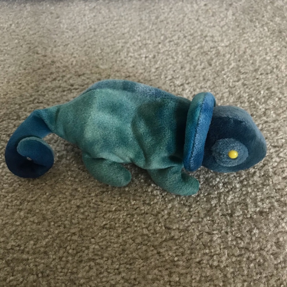 "Rainbow" the Chameleon No Tag TY Beanie Baby 1997
